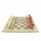 Hand Carved Soapstone Chess Set with 15 Inch Board Pink and White Stone